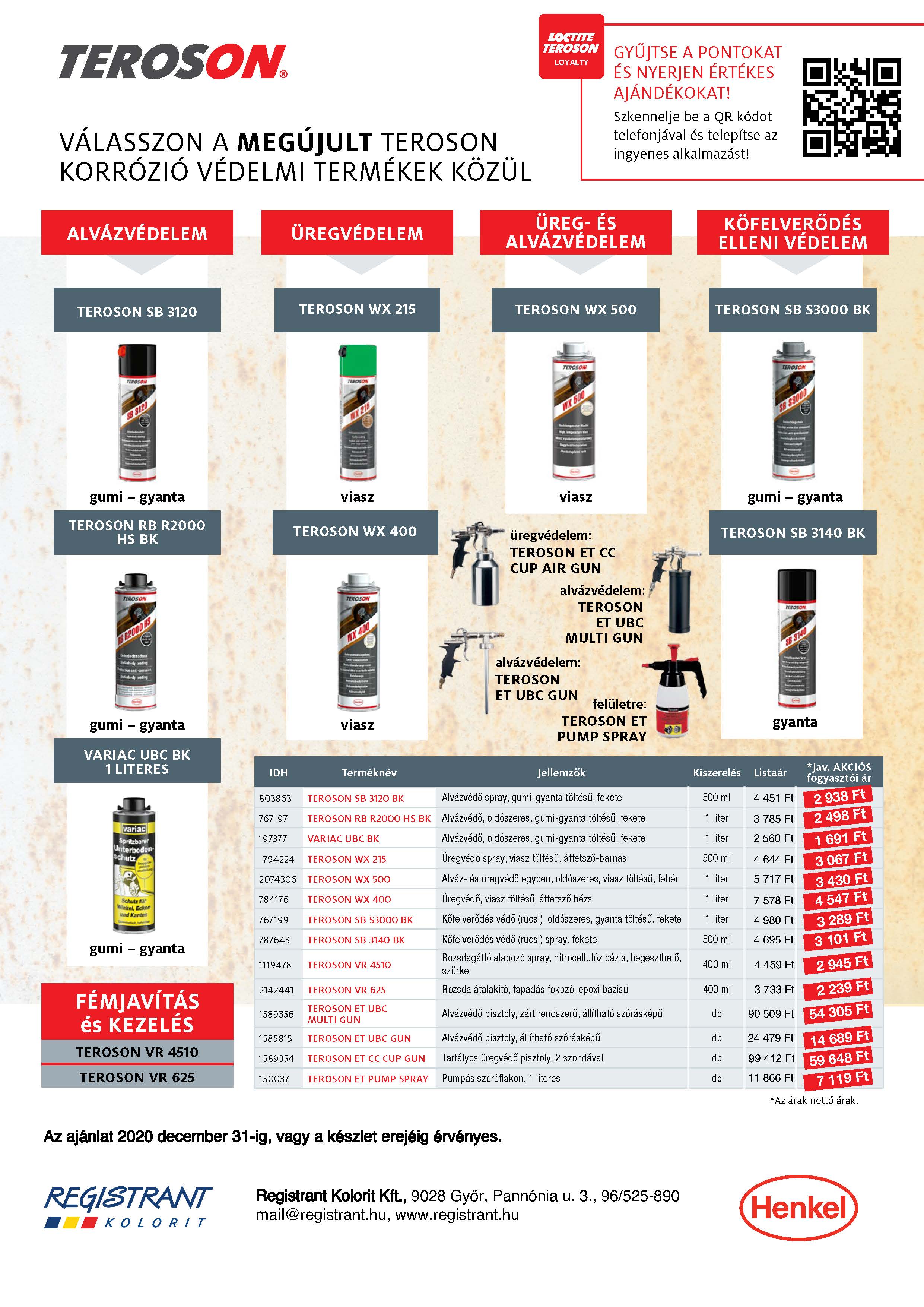 Teroson szórólap 2020 ősz Teroson szórólap 2020 ősz